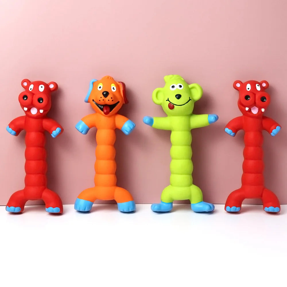 Pet Rubber Squeaky Toy - Durable Chew Toy for Puppies, Bite-Resistant Molar Training Toy with Sound,