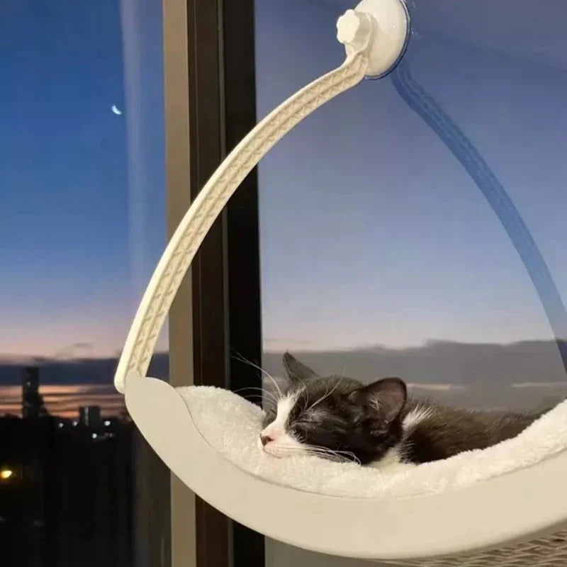 Cute Cat Hanging Beds Comfortable Sunny Window Seat Mount Bearing 15kg Strong Cats Hammock Cat Bed Shelf Seat Hammock For Cats