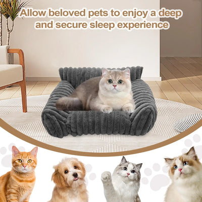 Couch For Cats Indoor Pet Couch Plush Elevated Cat And Dog Sofa Bed For Living Room Outdoors Travel Apartment Car Patio Indoors