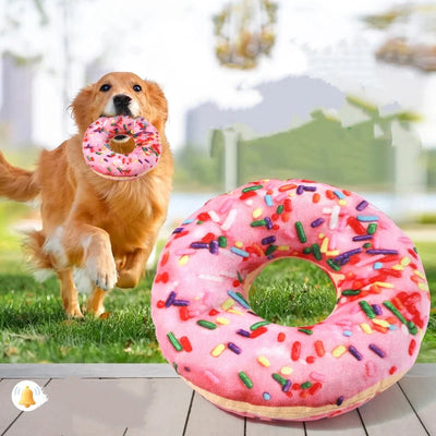 Dog Toy Plush Pizza Shape Pet Squeaky Sound Toys for Small Large Dogs Puppy Teeth Cleaning Chew Toy Pet Supplies