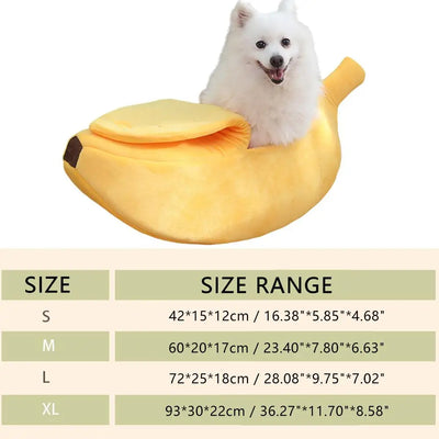 Banana Shaped Pet Sofas Warm Cat Dog Nest Cozy Basket Bed Portable Puppy Kittens Sleeping Mat Pet Supplies