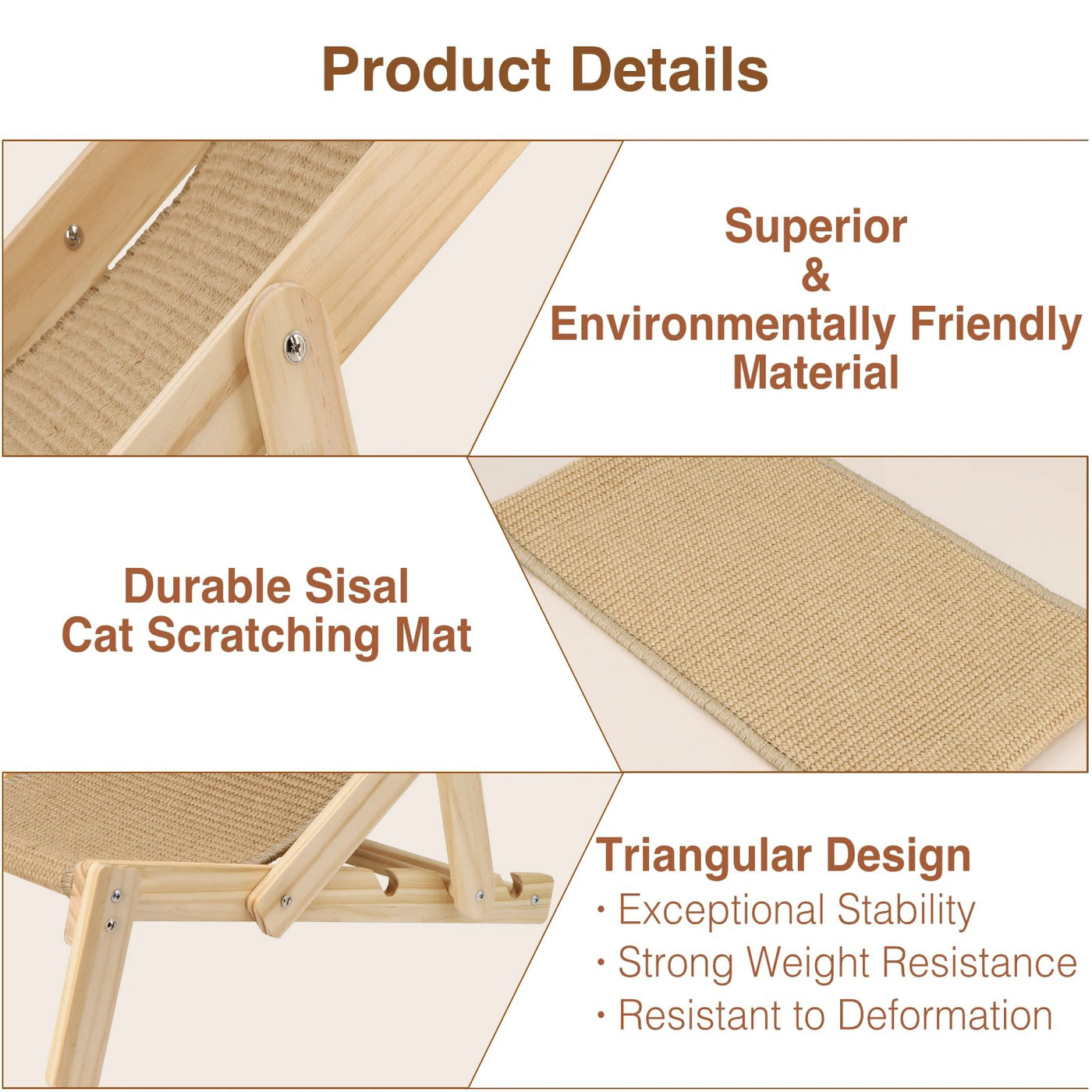 Cat Sisal Chair for Indoor Cats Hammock for Scratching Pad, Sisal Cat Scratcher Bed or Scratcher Lounger, Natural Lounger Chair