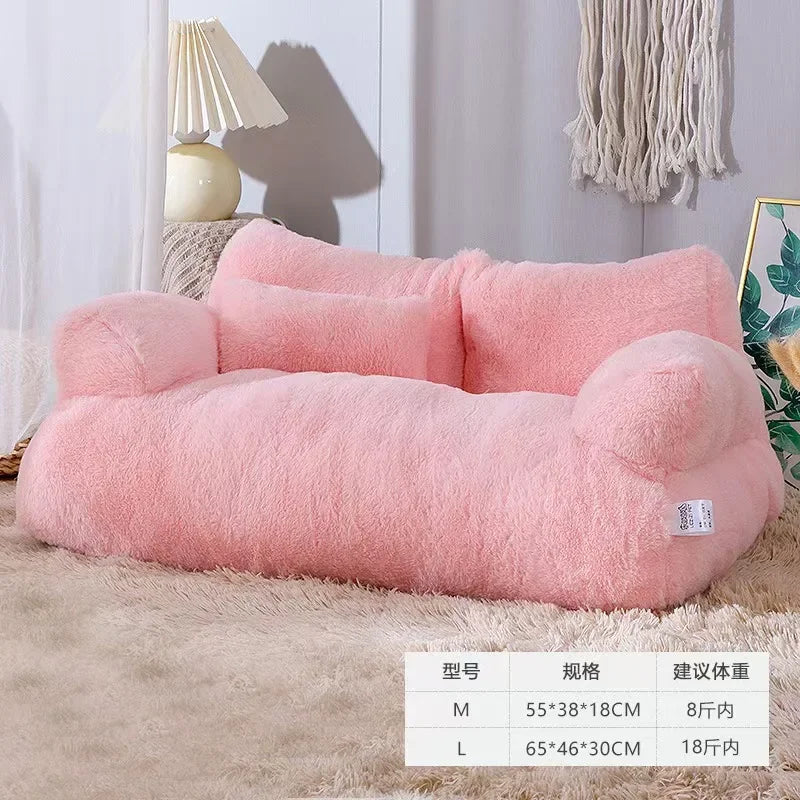 Four Seasons General Purpose Winter Warm Large Pet Cat Sofa Can Be Removed and Washed Pet Kennel Cat Litter Cat Supplies, Large