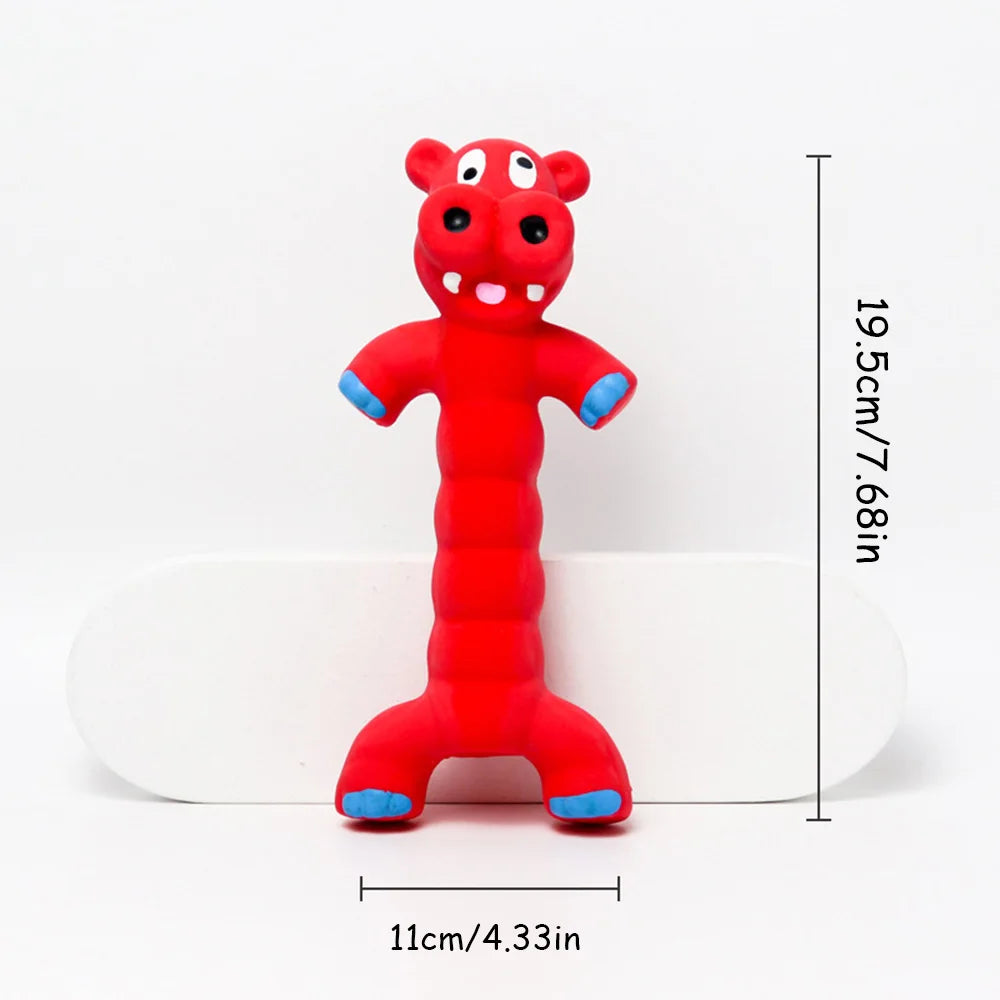 Pet Rubber Squeaky Toy - Durable Chew Toy for Puppies, Bite-Resistant Molar Training Toy with Sound,