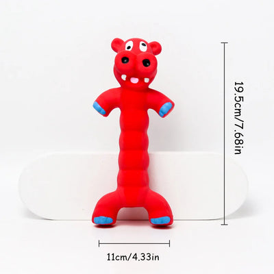 Pet Rubber Squeaky Toy - Durable Chew Toy for Puppies, Bite-Resistant Molar Training Toy with Sound,