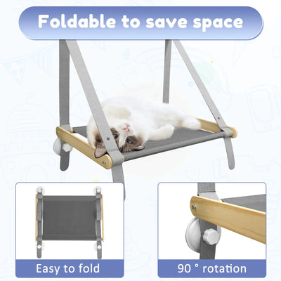Pet Cat Hammock Hanging Cat Bed 20KG Bearing Comfortable Cat Sunny Window Seat Nest Bearing Kitten Climbing Frame Pet Accessorie