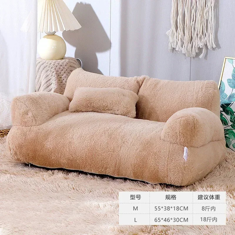 Four Seasons General Purpose Winter Warm Large Pet Cat Sofa Can Be Removed and Washed Pet Kennel Cat Litter Cat Supplies, Large