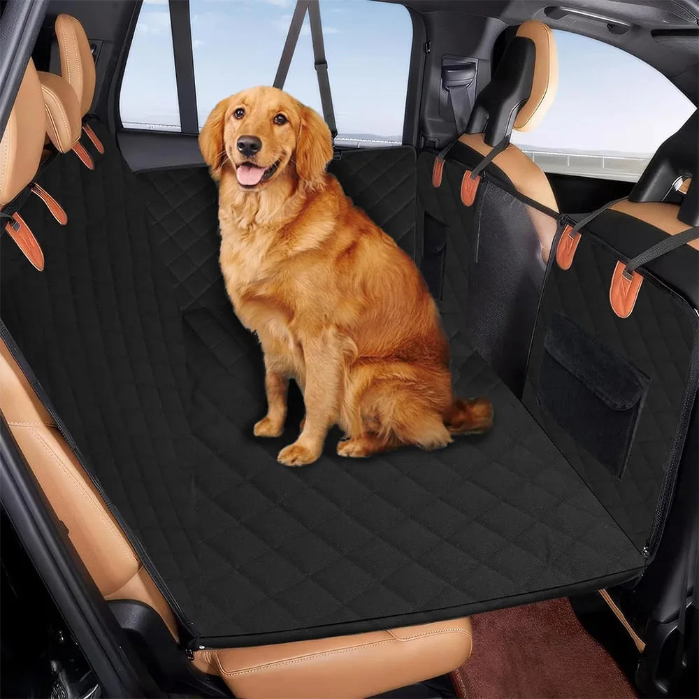 Pet pad Back Seat Extender Dog Car Seat Cover for Back Seat Bed with Mesh Window and Storage Pocket Supports 440lbs Dog Hammock
