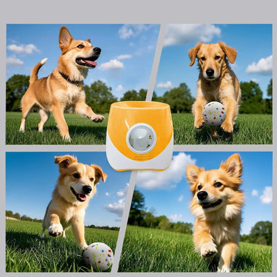 Interactive Dog Toys Automatic Tennis Ball Launcher for Medium to Large Dogs, Outdoor Exercise & Training, Perfect Home Dog Toys