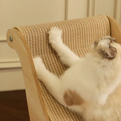 Cat Rocking Chairs Beds Cat Scratcher Board Cat Hammock Adjustable Detachable Wood Sisal hemp Comfortable Pet Hanging Basket