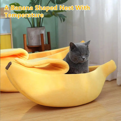 Banana Shaped Pet Sofas Warm Cat Dog Nest Cozy Basket Bed Portable Puppy Kittens Sleeping Mat Pet Supplies