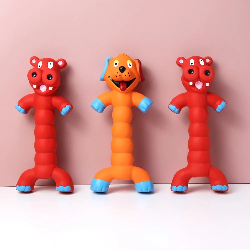 Pet Rubber Squeaky Toy - Durable Chew Toy for Puppies, Bite-Resistant Molar Training Toy with Sound,