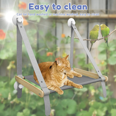 Pet Cat Hammock Hanging Cat Bed 20KG Bearing Comfortable Cat Sunny Window Seat Nest Bearing Kitten Climbing Frame Pet Accessorie