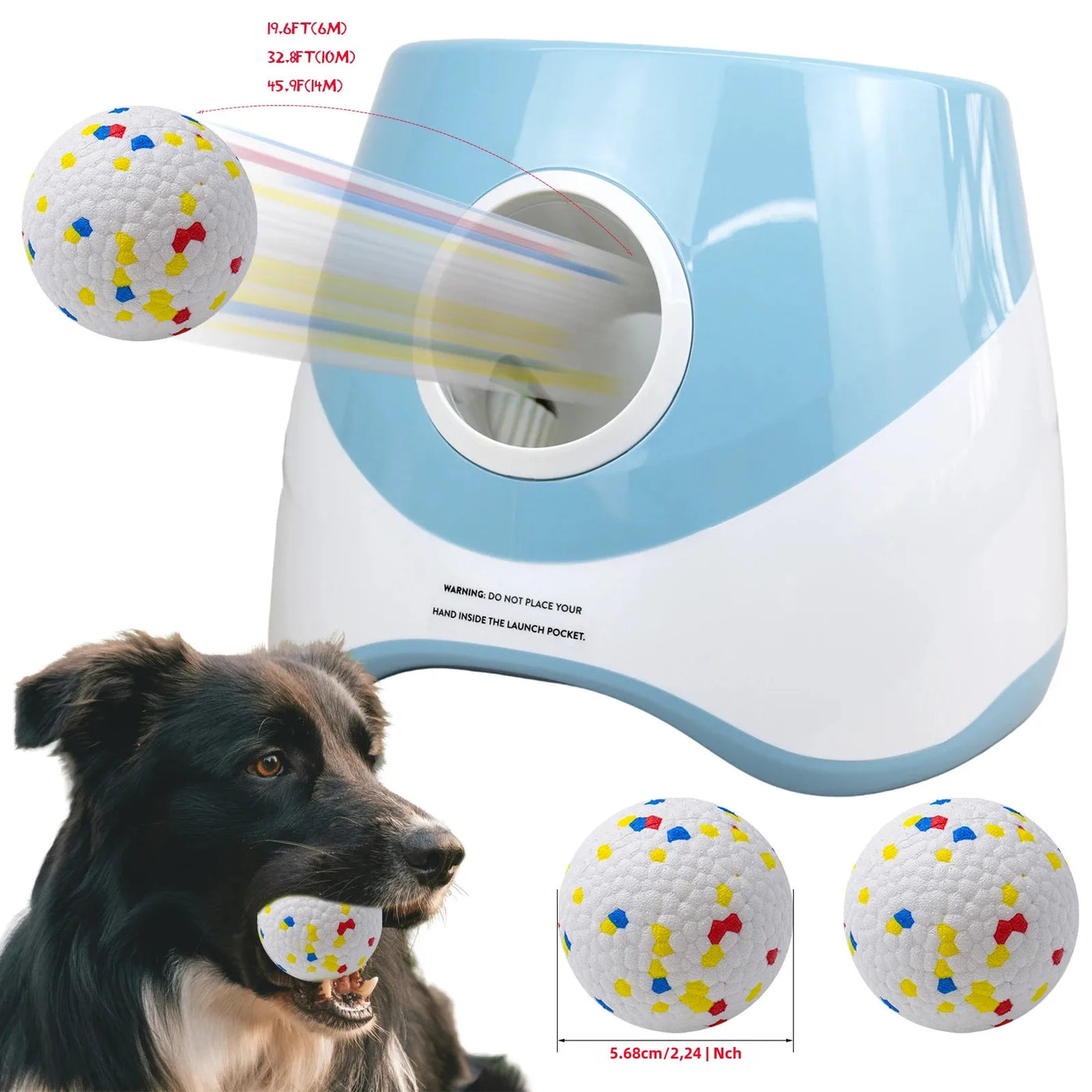 Interactive Dog Toys Automatic Tennis Ball Launcher for Medium to Large Dogs, Outdoor Exercise & Training, Perfect Home Dog Toys