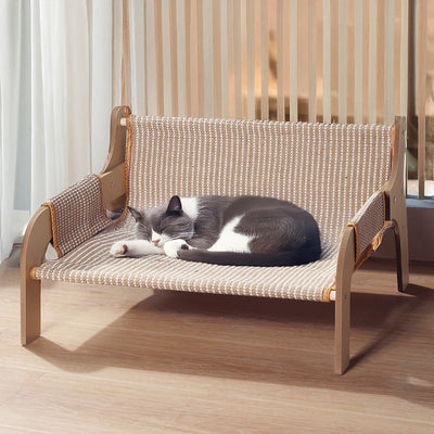 Summer Cooling Cat Bed Cool Mat Sofa Cat Scratch Wear-Resistant Cat Bed Rattan Lounge Chair Dog House Cat House Pet Sleeping Bed