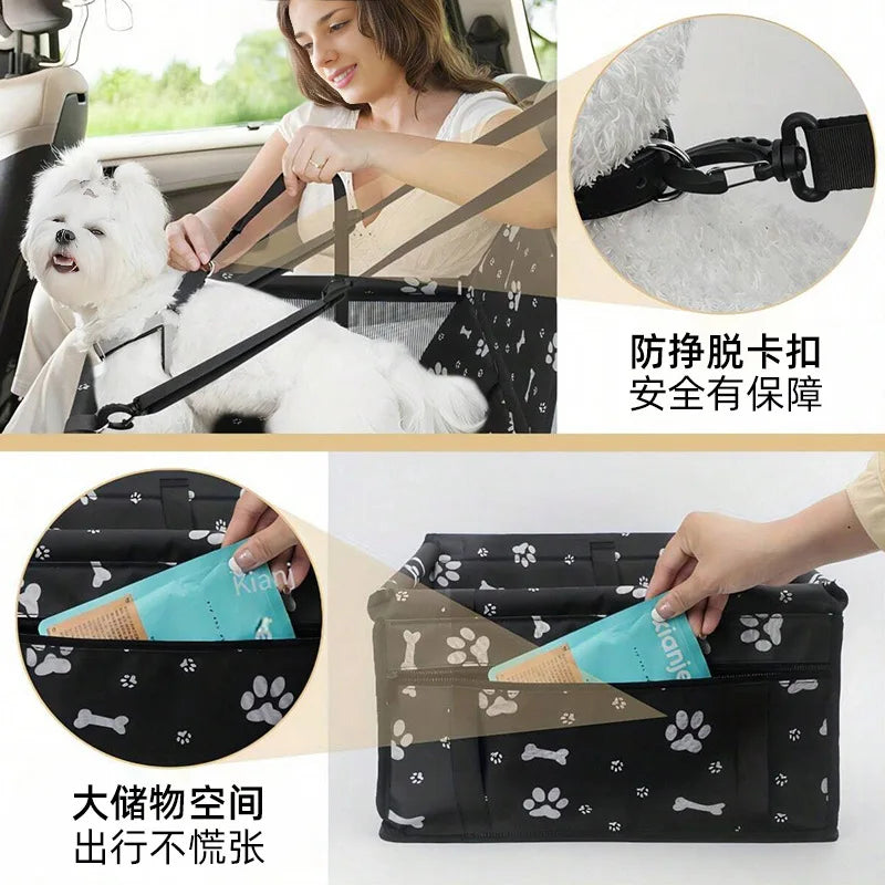 Car Pet Seat Cushion Removable and Washable Hanging Bag Waterproof Dog Mat Safety Seat Pet Bed Car Nest Mat Travel Accessories
