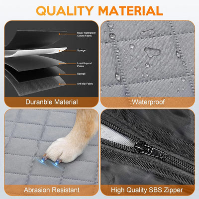 Pet pad Back Seat Extender Dog Car Seat Cover for Back Seat Bed with Mesh Window and Storage Pocket Supports 440lbs Dog Hammock