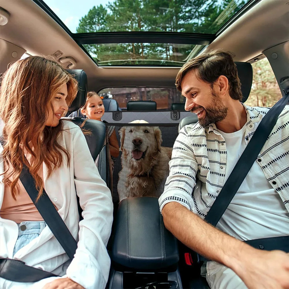 Pet pad Back Seat Extender Dog Car Seat Cover for Back Seat Bed with Mesh Window and Storage Pocket Supports 440lbs Dog Hammock