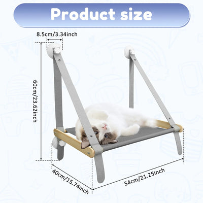 Pet Cat Hammock Hanging Cat Bed 20KG Bearing Comfortable Cat Sunny Window Seat Nest Bearing Kitten Climbing Frame Pet Accessorie