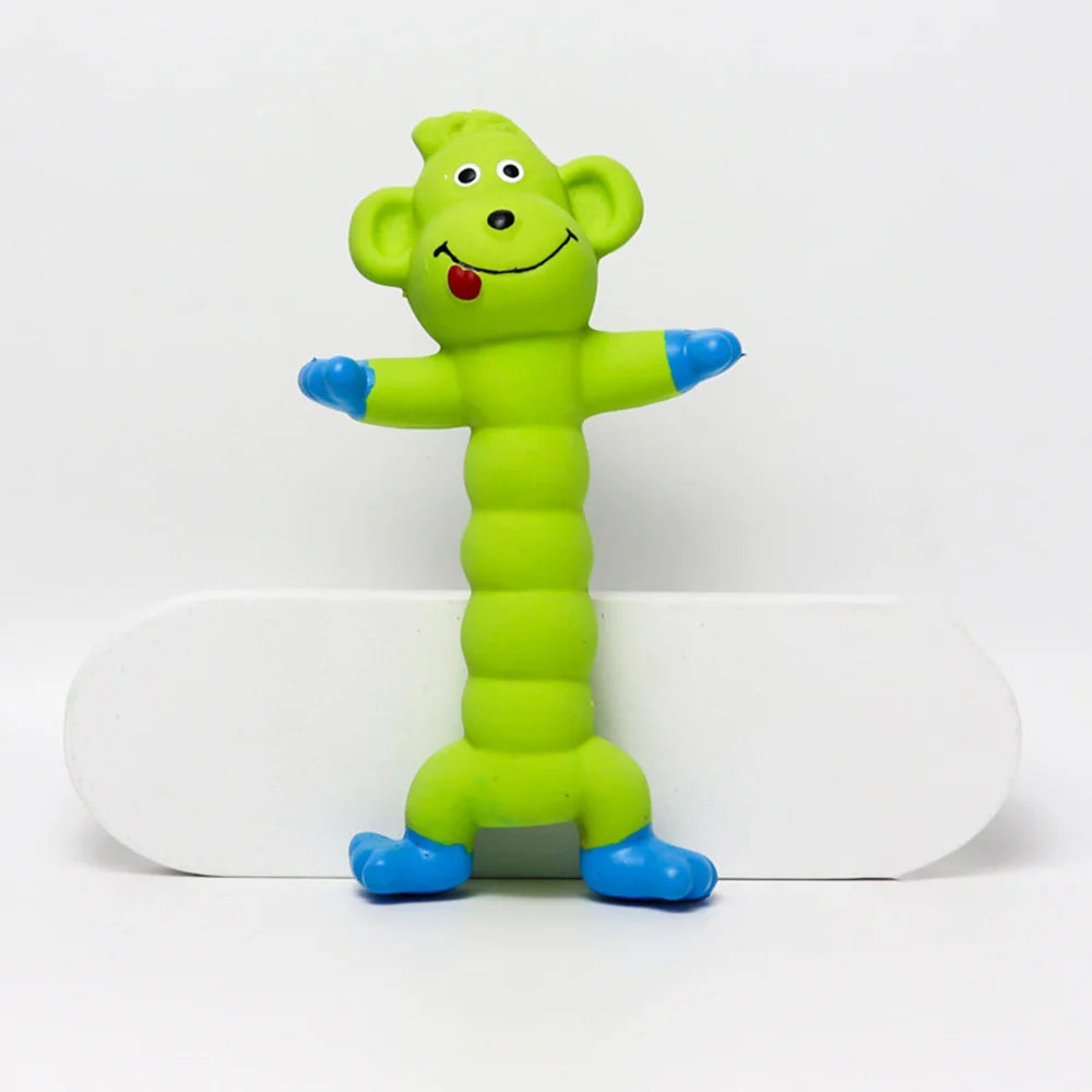 Pet Rubber Squeaky Toy - Durable Chew Toy for Puppies, Bite-Resistant Molar Training Toy with Sound,