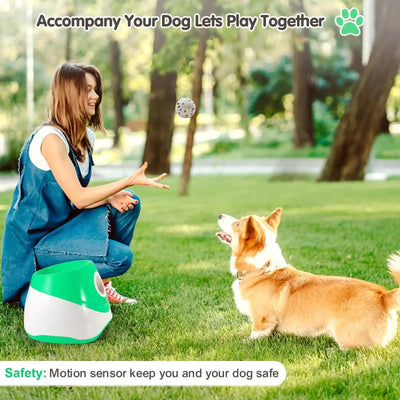 Interactive Dog Toys Automatic Tennis Ball Launcher for Medium to Large Dogs, Outdoor Exercise & Training, Perfect Home Dog Toys