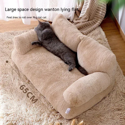 Four Seasons General Purpose Winter Warm Large Pet Cat Sofa Can Be Removed and Washed Pet Kennel Cat Litter Cat Supplies, Large