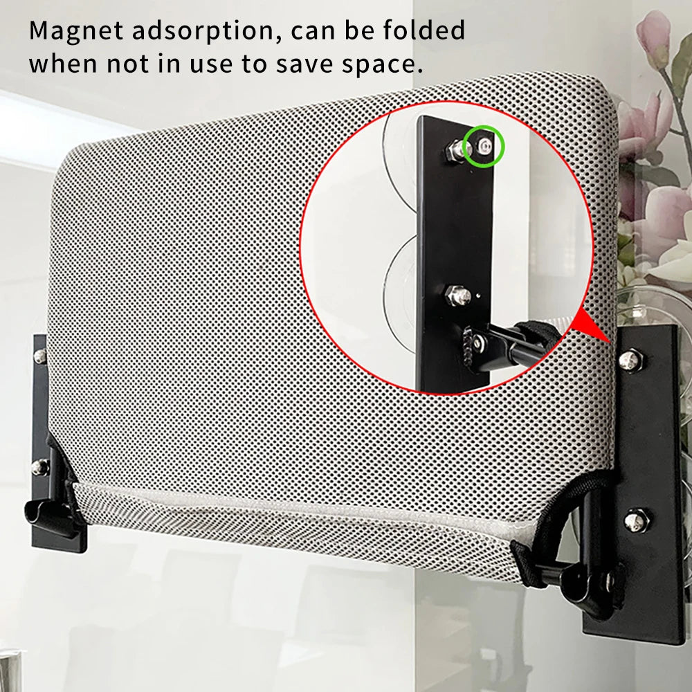 Metal Cat Hammock Bed Window Sill Suction Cup Cat Window Perch Sunny Seat Hanging Cat Bed for Balcony Indoor Use