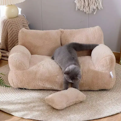 Four Seasons General Purpose Winter Warm Large Pet Cat Sofa Can Be Removed and Washed Pet Kennel Cat Litter Cat Supplies, Large