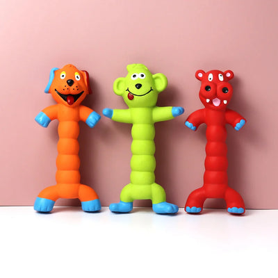 Pet Rubber Squeaky Toy - Durable Chew Toy for Puppies, Bite-Resistant Molar Training Toy with Sound,