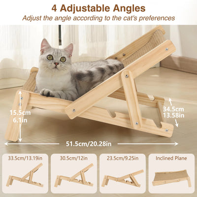 Cat Sisal Chair for Indoor Cats Hammock for Scratching Pad, Sisal Cat Scratcher Bed or Scratcher Lounger, Natural Lounger Chair