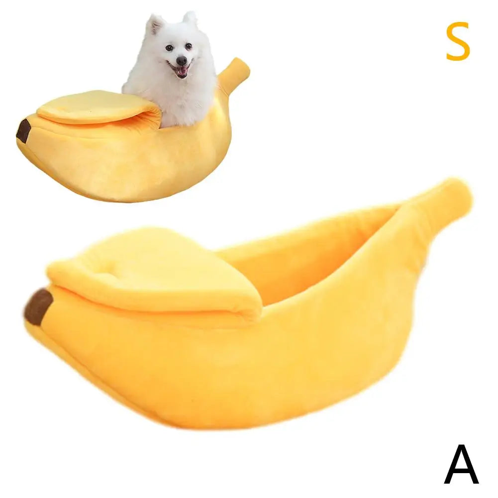 Banana Shaped Pet Sofas Warm Cat Dog Nest Cozy Basket Bed Portable Puppy Kittens Sleeping Mat Pet Supplies