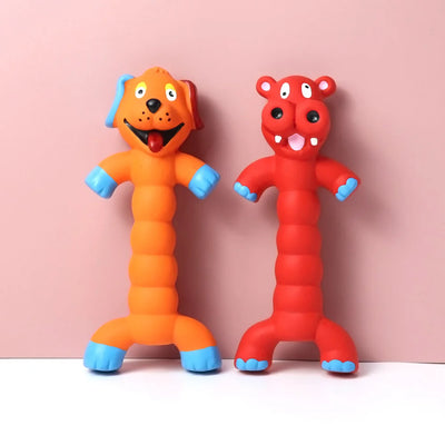 Pet Rubber Squeaky Toy - Durable Chew Toy for Puppies, Bite-Resistant Molar Training Toy with Sound,