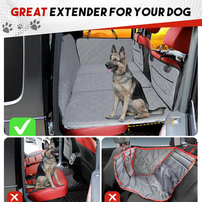Pet pad Back Seat Extender Dog Car Seat Cover for Back Seat Bed with Mesh Window and Storage Pocket Supports 440lbs Dog Hammock
