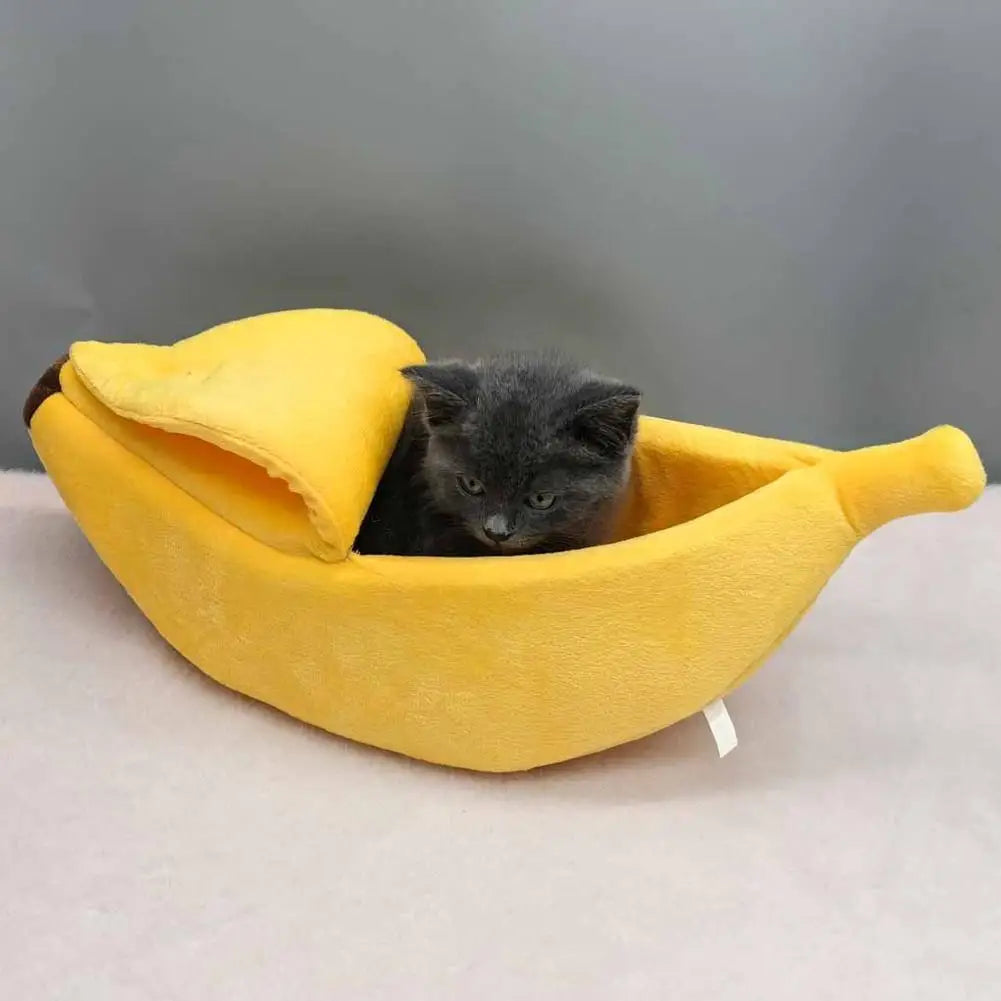Banana Shaped Pet Sofas Warm Cat Dog Nest Cozy Basket Bed Portable Puppy Kittens Sleeping Mat Pet Supplies
