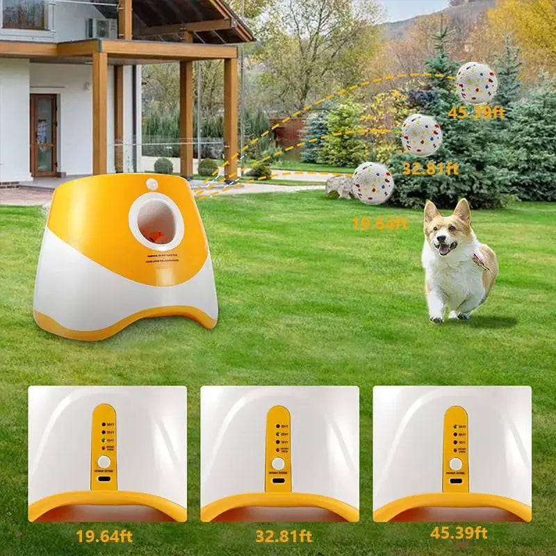 Interactive Dog Toys Automatic Tennis Ball Launcher for Medium to Large Dogs, Outdoor Exercise & Training, Perfect Home Dog Toys