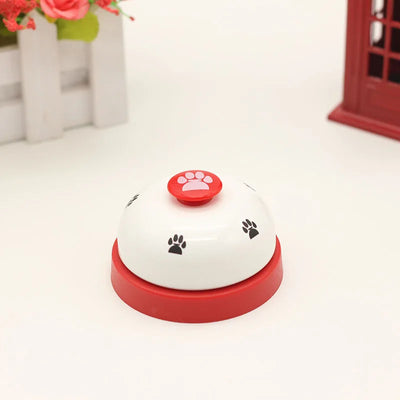Pet Toy Training Called Dinner Small Bell Footprint Ring Dog Toys for Teddy Puppy Pet